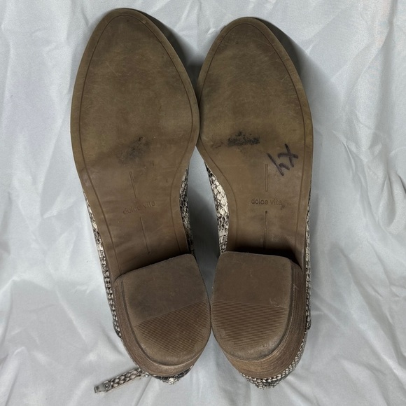 Dolce Vita Karsen Reptile Snakeskin Black Grey Cream Cut Out Heeled Booties 9 - Picture 12 of 14